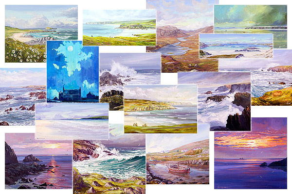 collage of paintings by Ivor MacKay