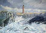 “January Storm, The Butt Of Lewis Lighthouse”, by Ivor MacKay